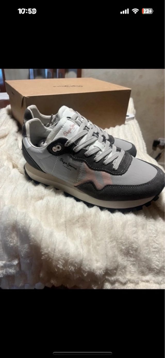 Deportivas Pepe Jeans grises y rosas