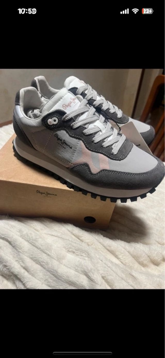 Deportivas Pepe Jeans grises y rosas