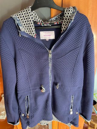 Chaqueta/abrigo azul con capucha