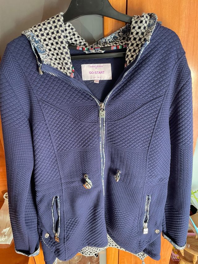 Chaqueta/abrigo azul con capucha