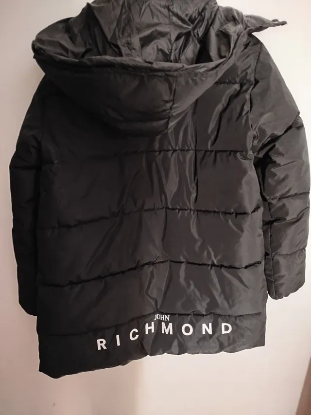 Giubbino lungo JOHN RICHMOND nero taglia 14 anni