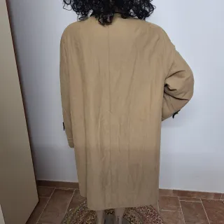 Soprabito donna beige scamosciato