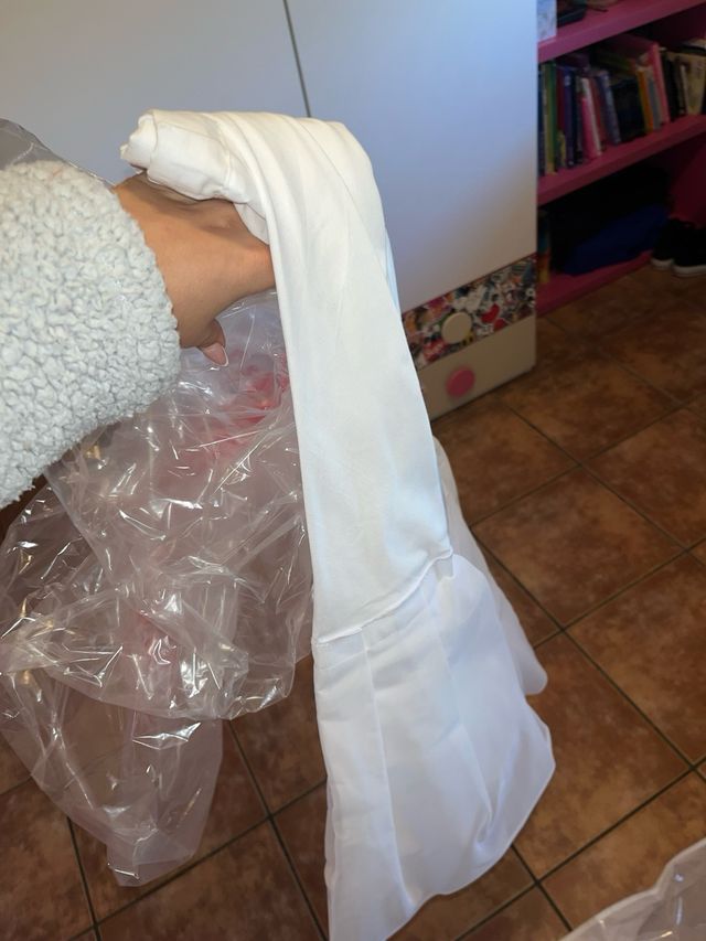 Vestido de Comunión Blanco y Rosa