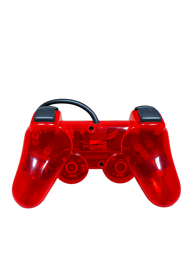 Mando PS2 Rojo Transparente Nuevo