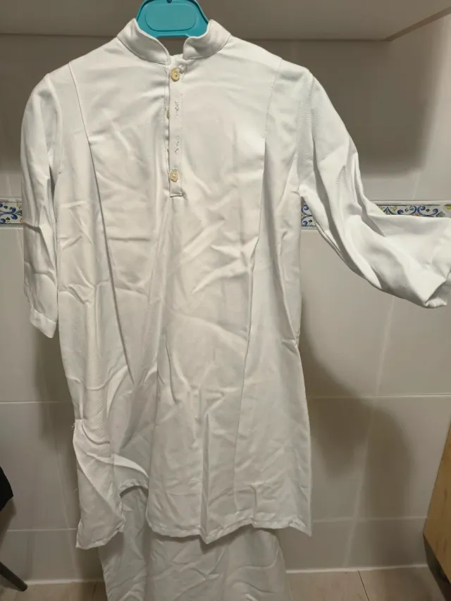 Túnica niño borriquita blanca