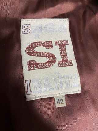 Chaquetón piel mujer T.42 color camel oscuro