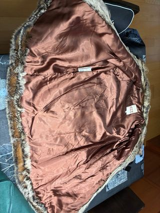 Chaquetón piel mujer T.42 color camel oscuro