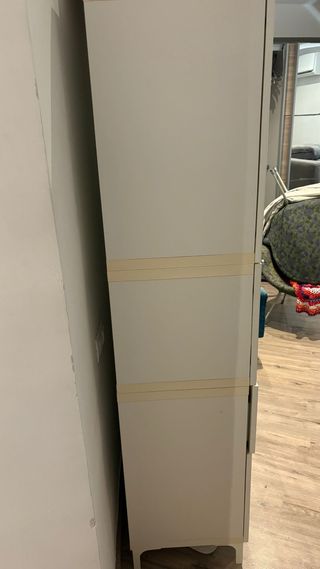 Mueble blanco almacenaje vitrinas