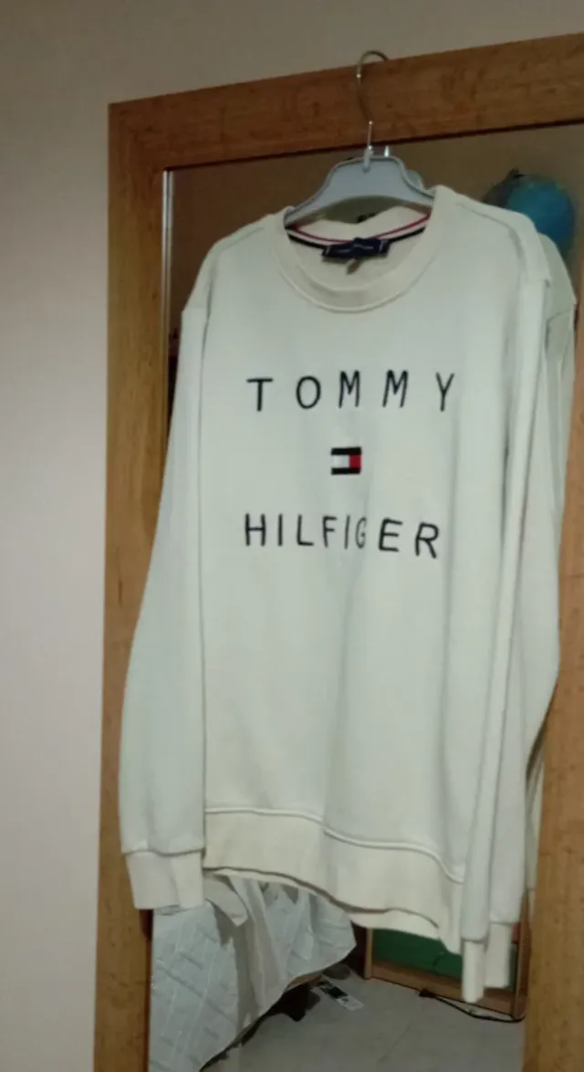 Felpa Tommy Hilfiger Bwhite off taglia 14

