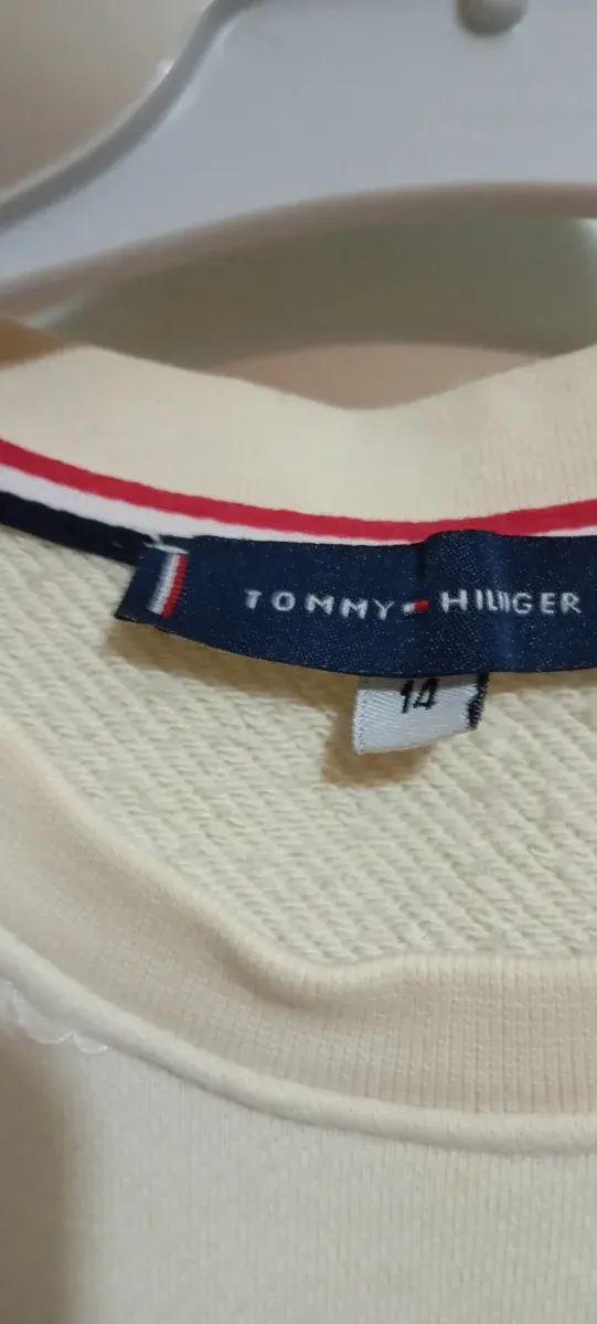 Felpa Tommy Hilfiger Bwhite off taglia 14

