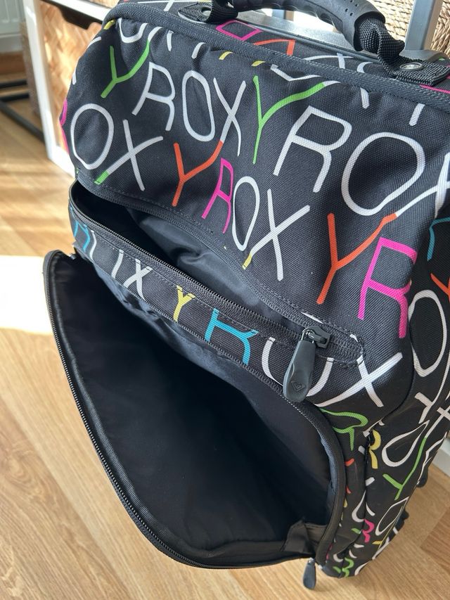 Maleta Roxy Negra Multicolor con ruedas