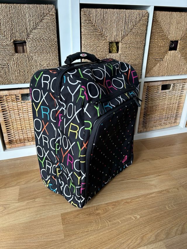 Maleta Roxy Negra Multicolor con ruedas