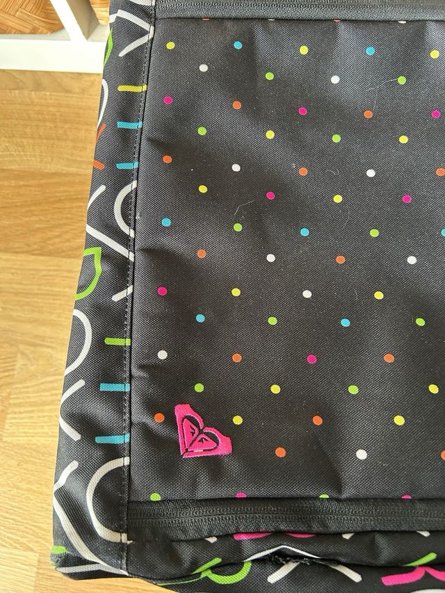 Maleta Roxy Negra Multicolor con ruedas