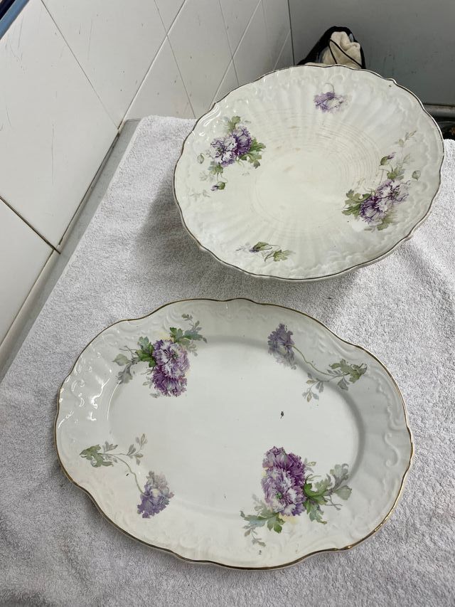 Centro de mesa y bandeja floral