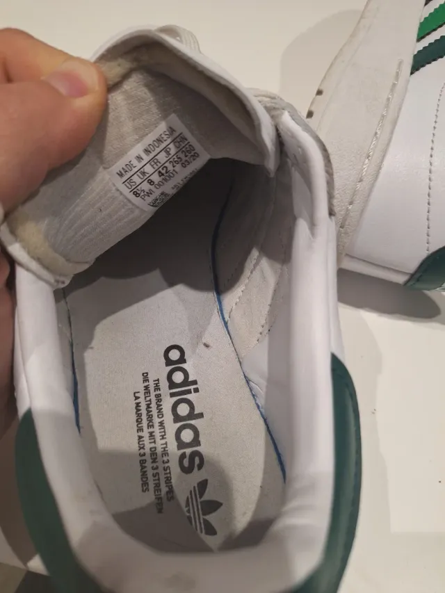 Zapatillas Adidas Team Court Blancas y Verdes