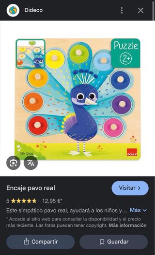 Puzzle Pavo Real Goula