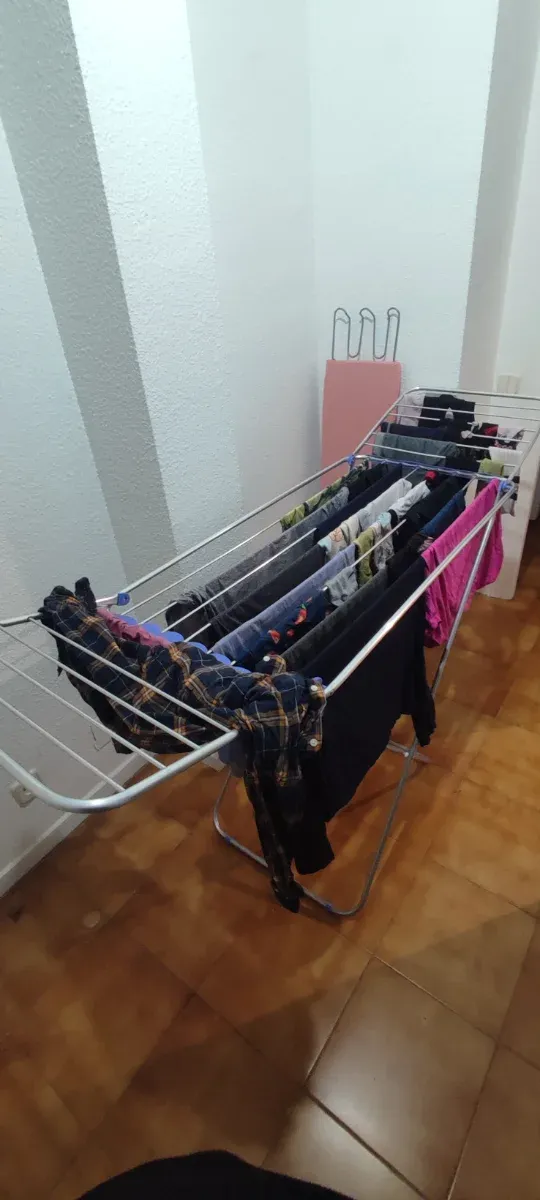 Tendedero plegable metal y plástico