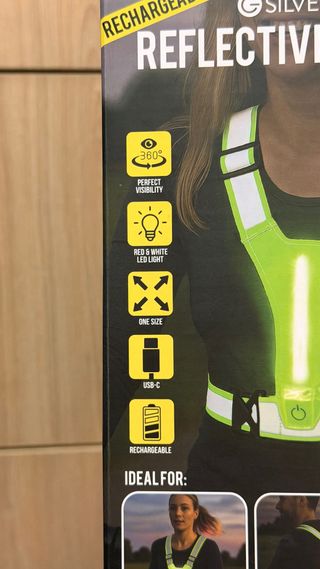 Colete LED refletor recarregável