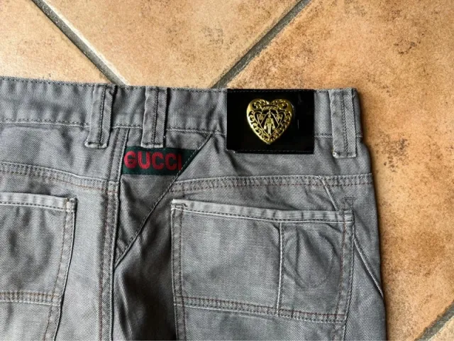 Jeans Gucci Vintage Anni '90 Grigi Taglia 34