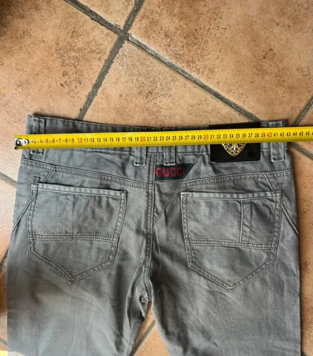 Jeans Gucci Vintage Anni '90 Grigi Taglia 34