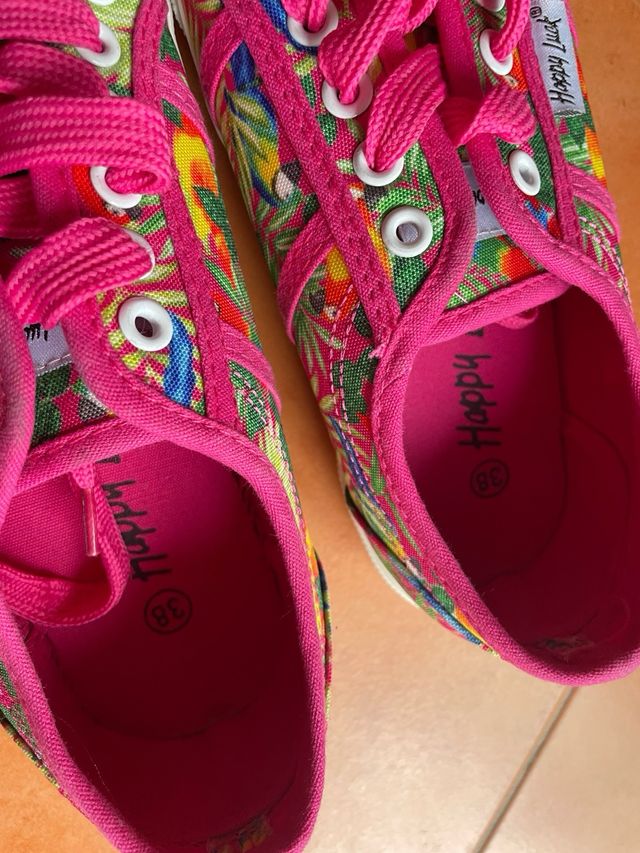 Zapatillas Happy Luck Talla 38 Flores
