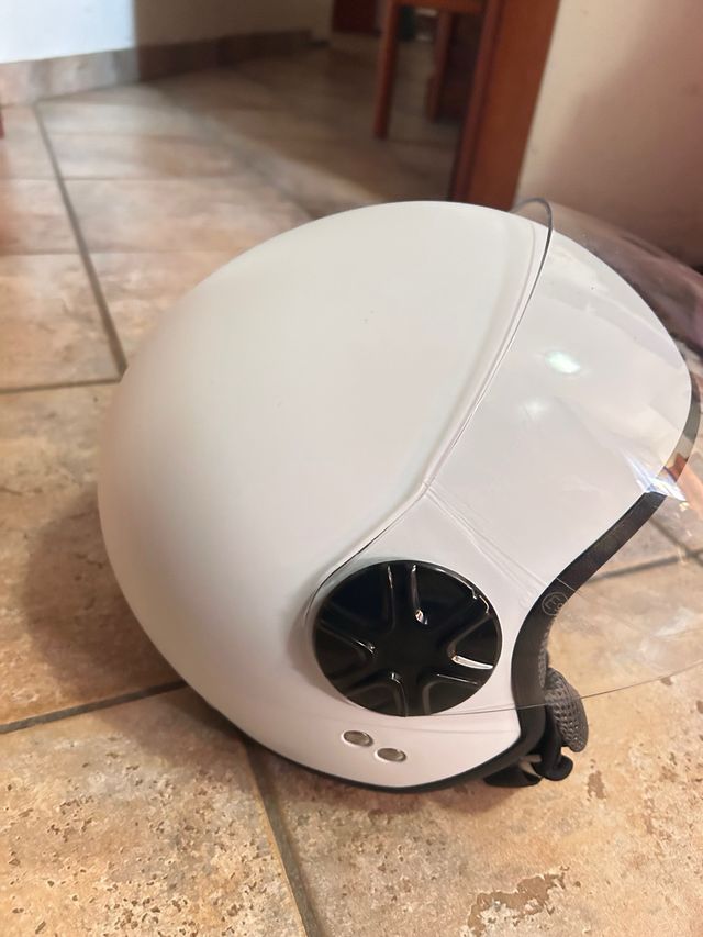 Casco semi-integrale bianco opaco