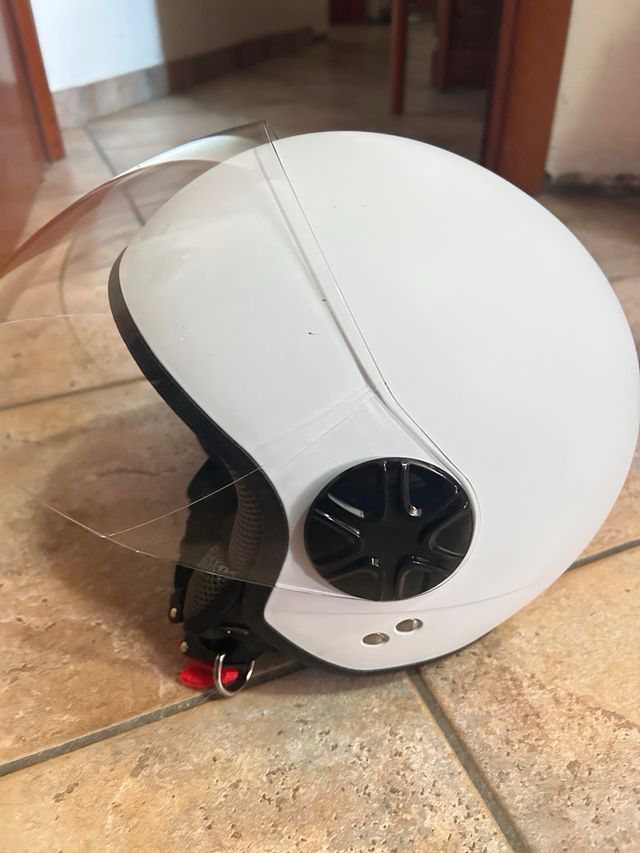 Casco semi-integrale bianco opaco