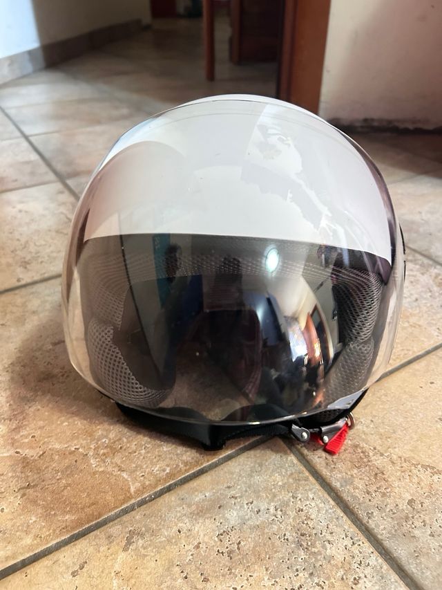 Casco semi-integrale bianco opaco