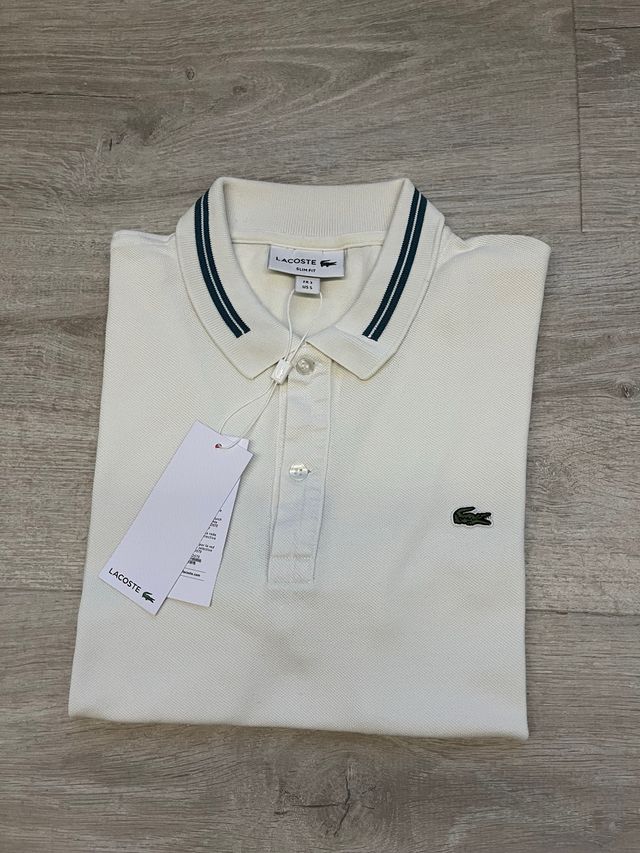 Polo Lacoste Hombre Talla S blanco