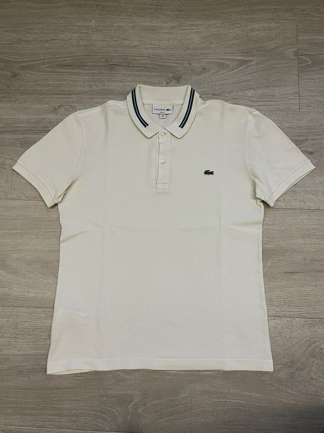 Polo Lacoste Hombre Talla S blanco
