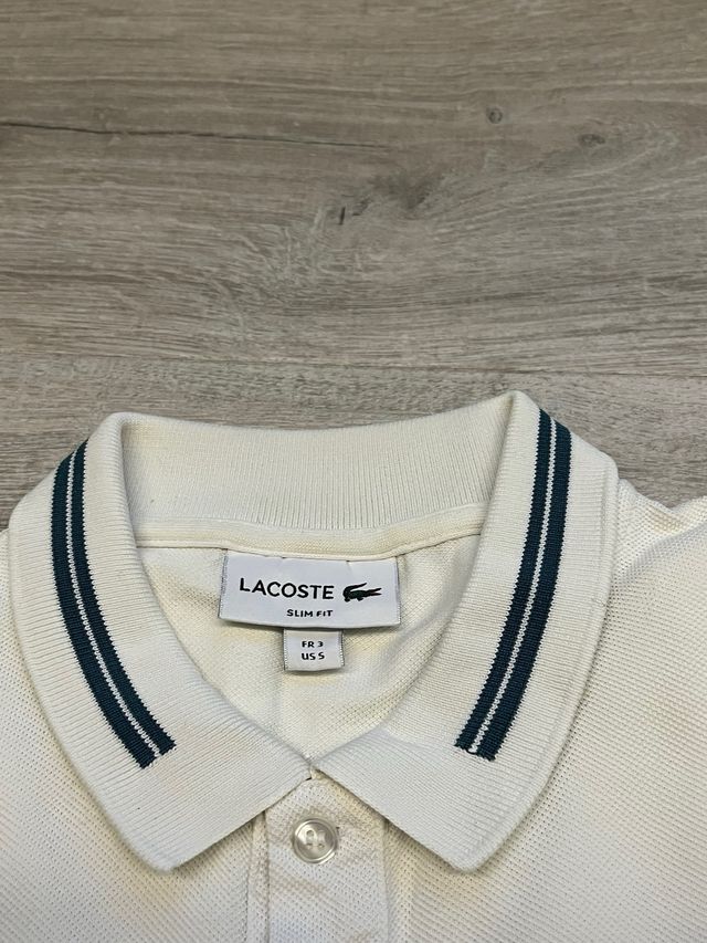 Polo Lacoste Hombre Talla S blanco