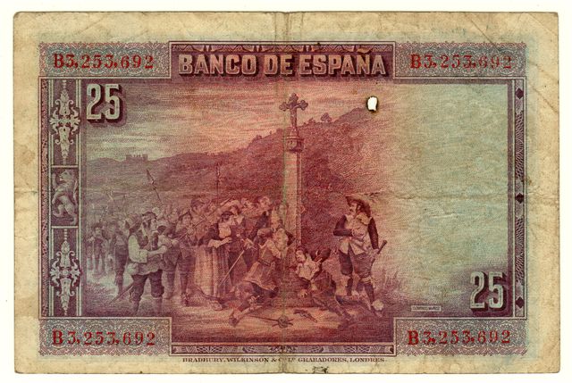 Billete de 25 pesetas de 1928