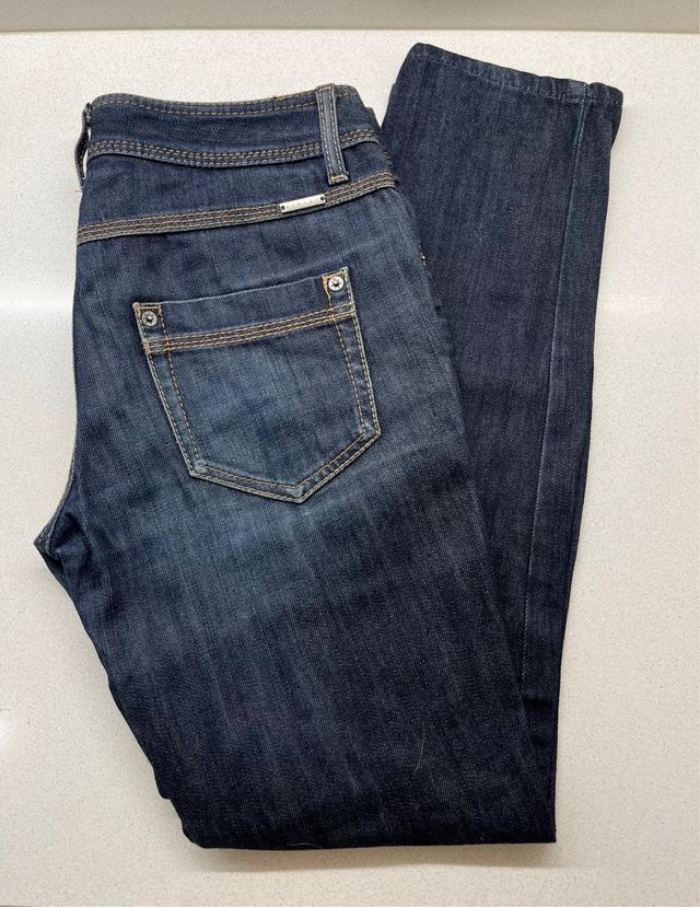 Jeans dritti Sisley donna blu scuro