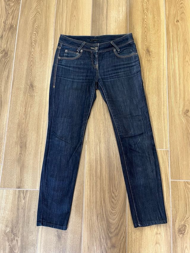 Jeans dritti Sisley donna blu scuro