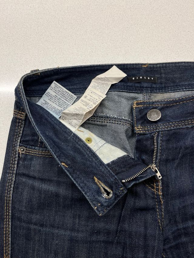 Jeans dritti Sisley donna blu scuro