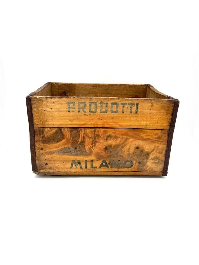 Cassetta legno SABA Milano Oransoda Lemonsoda anni 50-60 vintage