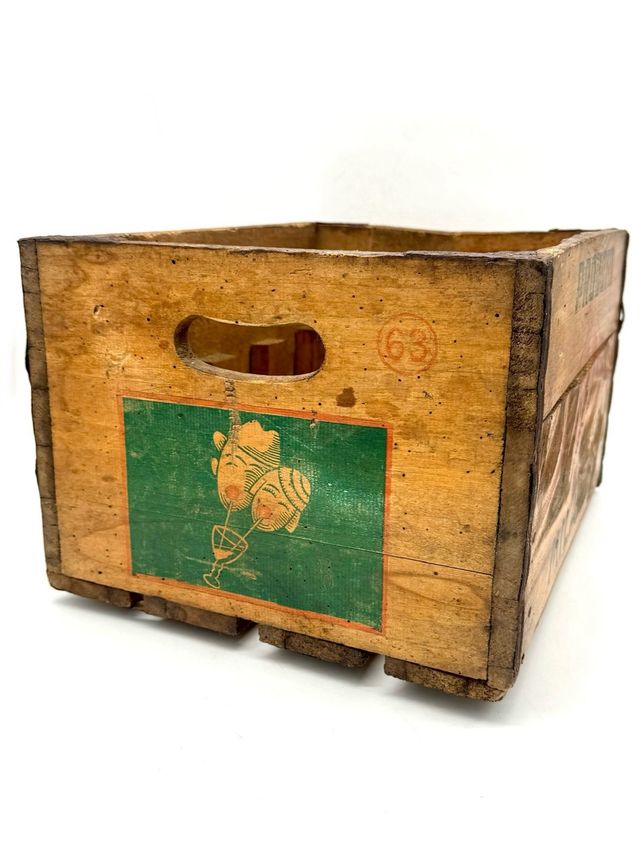 Cassetta legno SABA Milano Oransoda Lemonsoda anni 50-60 vintage