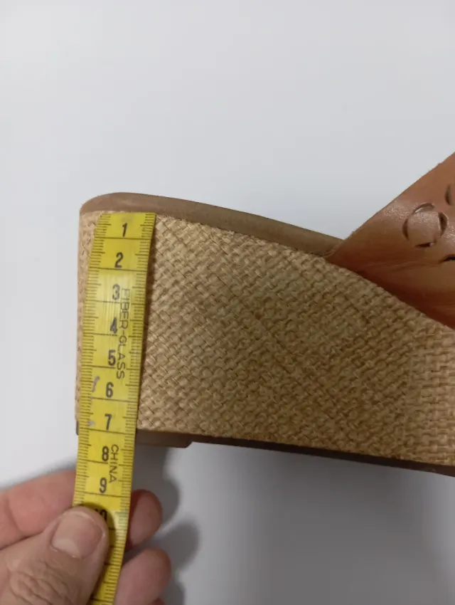 Sandalias cuña Clarks mujer marrón