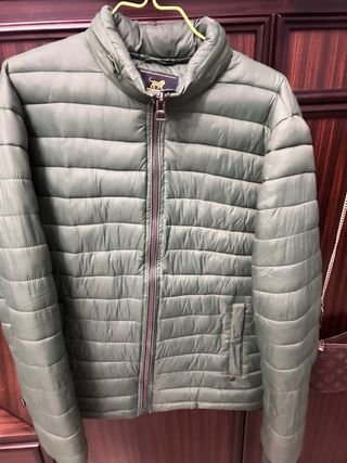 Piumino leggero grigio/verde