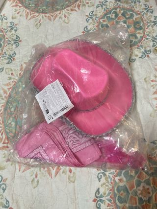 4 Sombreros cowboy/vaquero con bandana y gafas