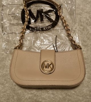 Bolso Michael Kors Rosa y Dorado