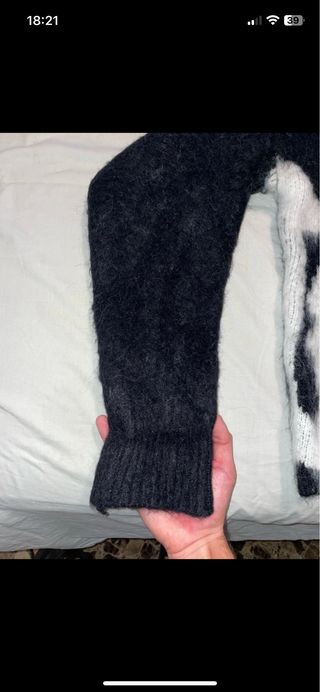 Sudadera pelo efecto desgastado Talla L