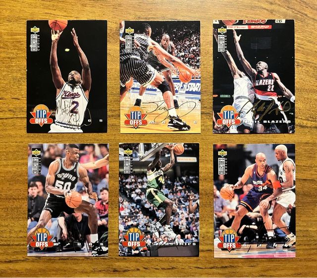 Lote de 6 cromos Upper Deck NBA 94-95 Firma dorada
