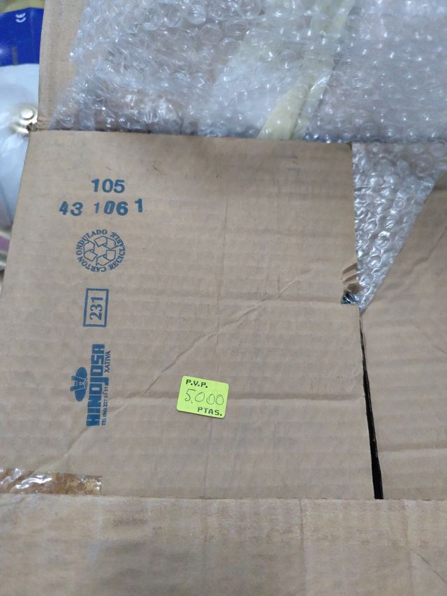 Lámpara vintage porcelana azul y blanco