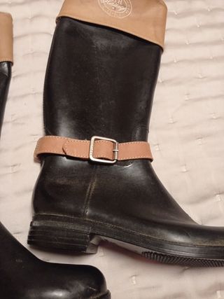 Botas Tommy Hilfiger Negras y Beige