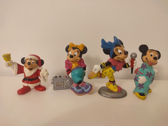 3 personaggi di Minnie 1987 + Topolino Natale