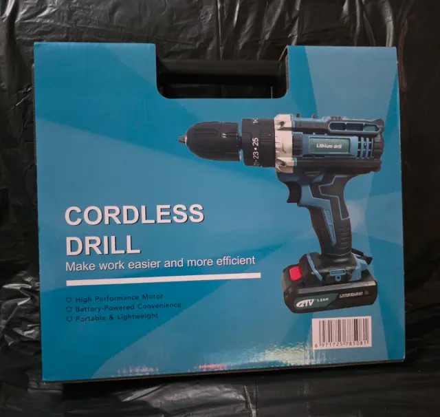 TALADRO CON 2 BATERIAS LITHIUM-ION CON MALETIN