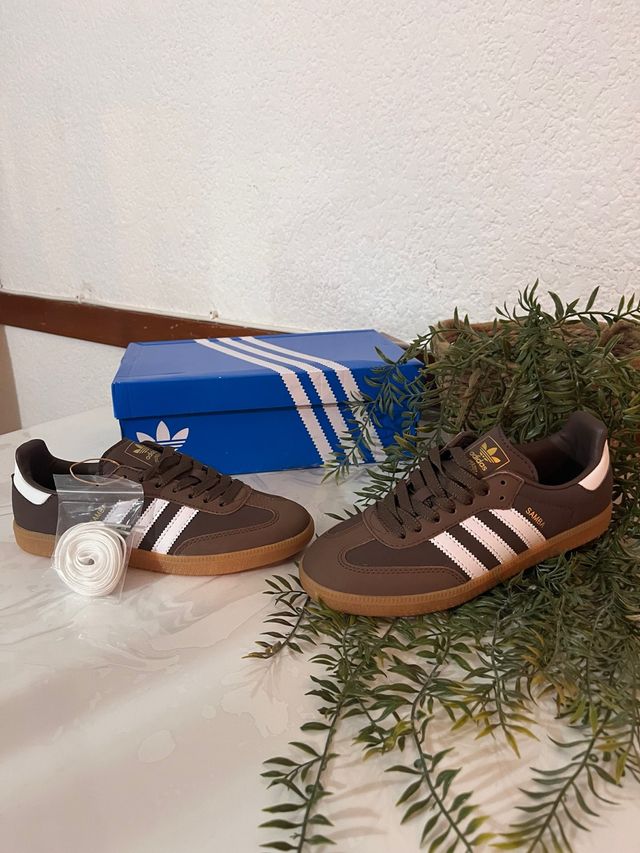 Adidas Samba Marrón y Blanco