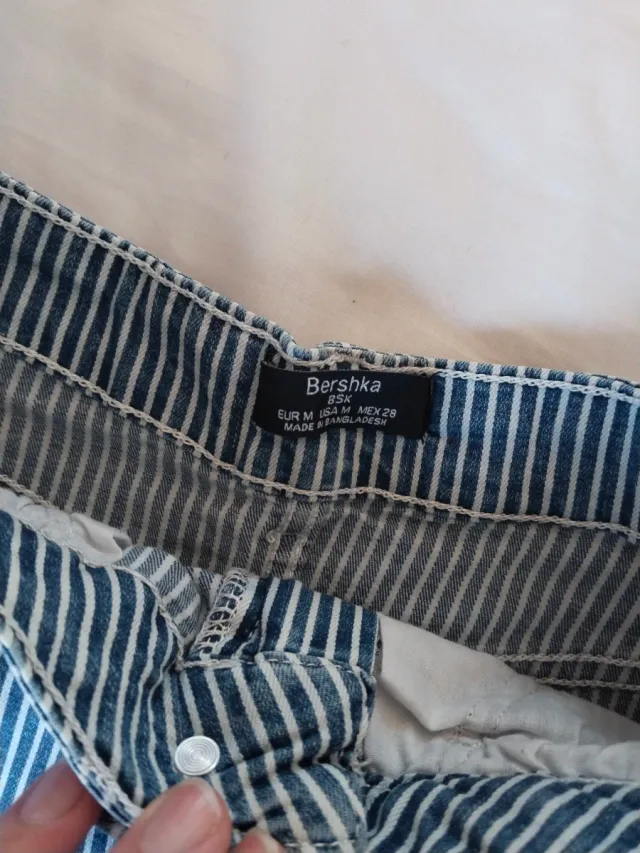 Falda vaquera a rayas