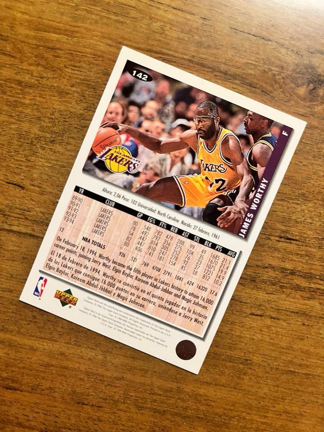 Cromo NBA James Worthy Upper Deck Temporada 94-95
